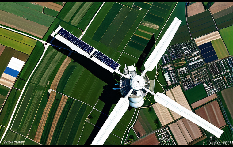 Earth Observation Satellite**
"A high-resolution image of an Earth observation satellite in orbit above the Netherlands. The satellite is equipped with solar panels and various sensors, capturing data for climate monitoring and disaster prediction. In the background, a view of the Dutch landscape, showcasing windmills, tulip fields, and urban areas. Fully clothed engineers are working at mission control. Safe for work, appropriate content, fully clothed, professional, high quality, perfect anatomy, correct proportions, natural pose."
**