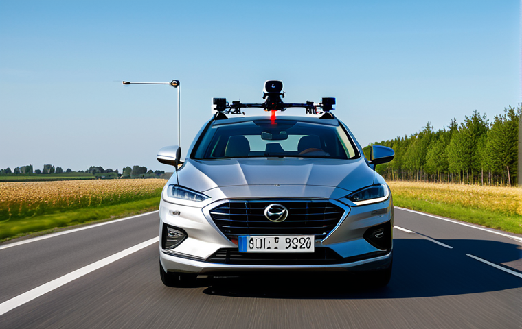 Sensor Fusion on a Car**
"Close-up of a modern car equipped with various sensors (cameras, radar, LiDAR) visible, demonstrating the technology behind self-driving cars. The car is on a well-maintained Dutch road, showcasing the infrastructure. Clear daytime lighting. Appropriate content, fully clothed, safe for work, professional, perfect anatomy, correct proportions, natural pose, high quality, showcasing technological details."
**